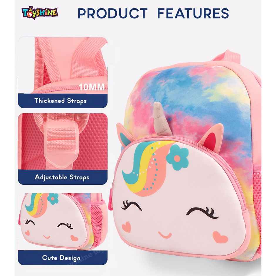 Toyshine 12" Cute Unicorn Backpack for Kids - Mini Size - Pink