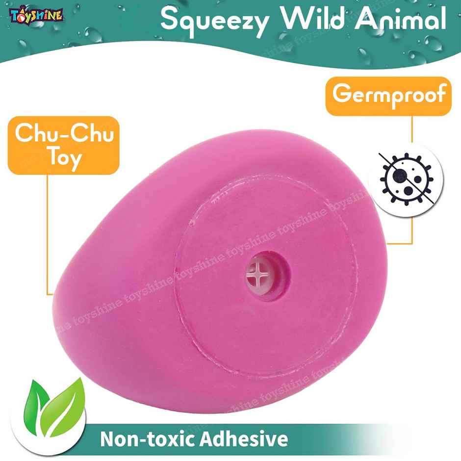 Toyshine Baby Bath Toys, Jungle Animal Theme Chu Chu Squeezy - 12 Pcs