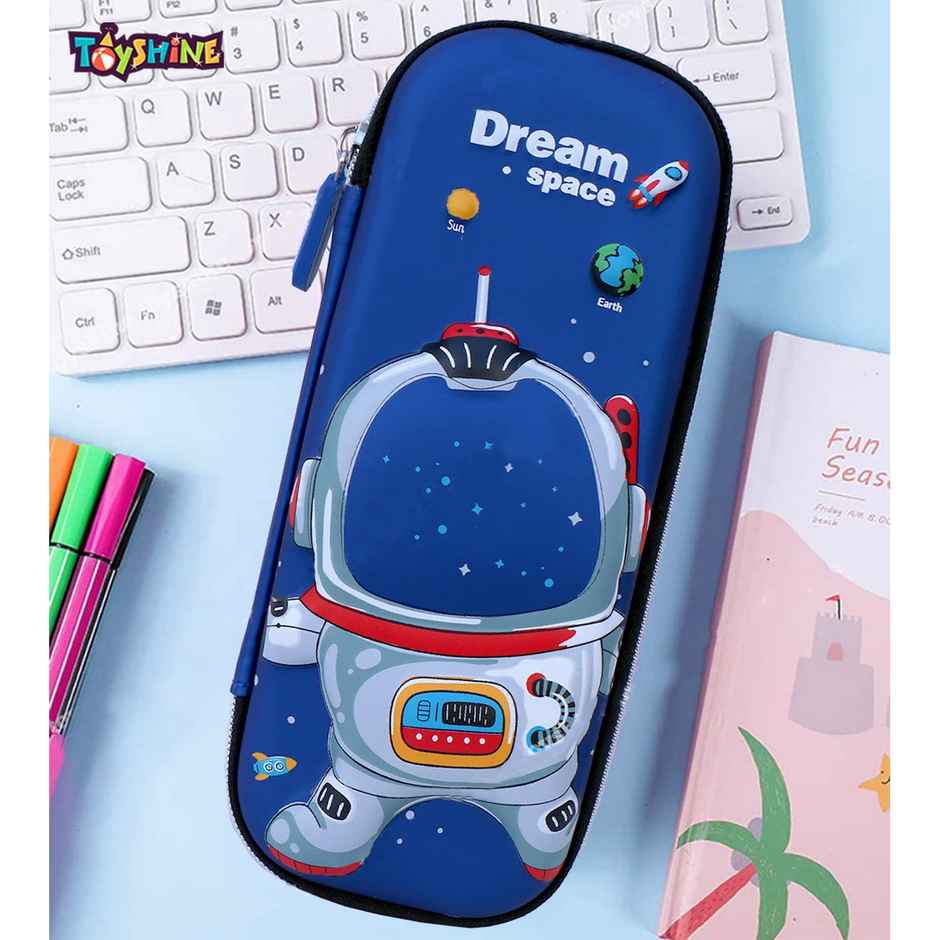 Toyshine Mega Space Explorer Hardtop Pencil Case with Multiple Compartments | Multicolor