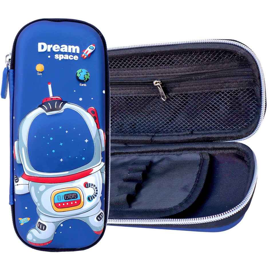 Toyshine Mega Space Explorer Hardtop Pencil Case with Multiple Compartments | Multicolor