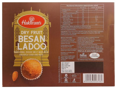 Haldiram's Sweetness Besan Laddu - Dry Fruits