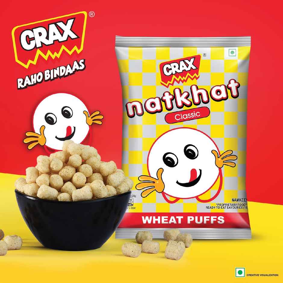 Crax Natkhat Classic Wheat Puffs Packet Combo 