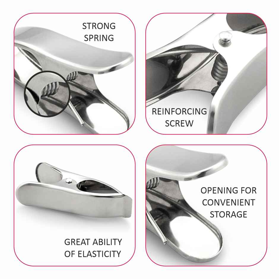 Jatin Steel Cloth Clips | I-40 SS Combo