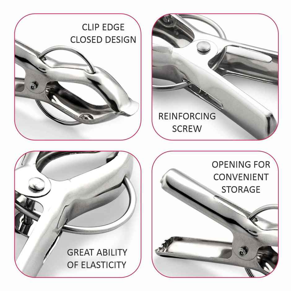 Jatin Steel Cloth Clips | Set of 12