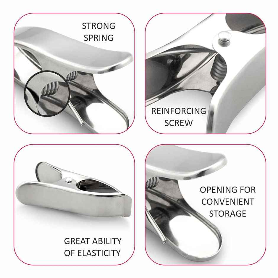 Jatin Steel Cloth Clips | Set of 12