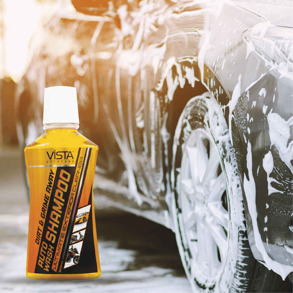 Vista Auto Care Auto Wash Shampoo | Car & Bike Shampoo | Excellent Foaming | Removes Dirt