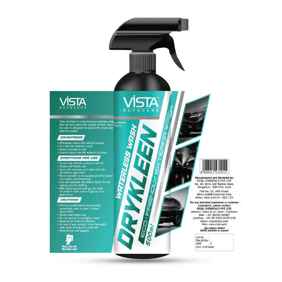 Vista Auto Care Drykleen | Waterless cleaner for Car and Bike