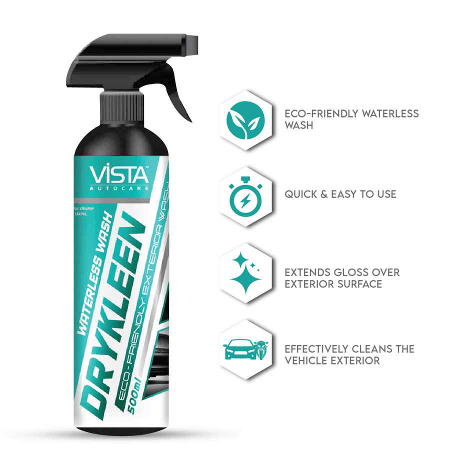 Vista Auto Care Drykleen | Waterless cleaner for Car and Bike