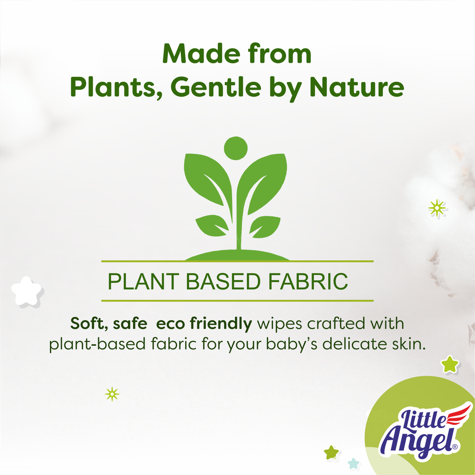 Little Angel 99% Pure Water Baby Wipes|Enriched with Chamomile Extracts & Vitamin E