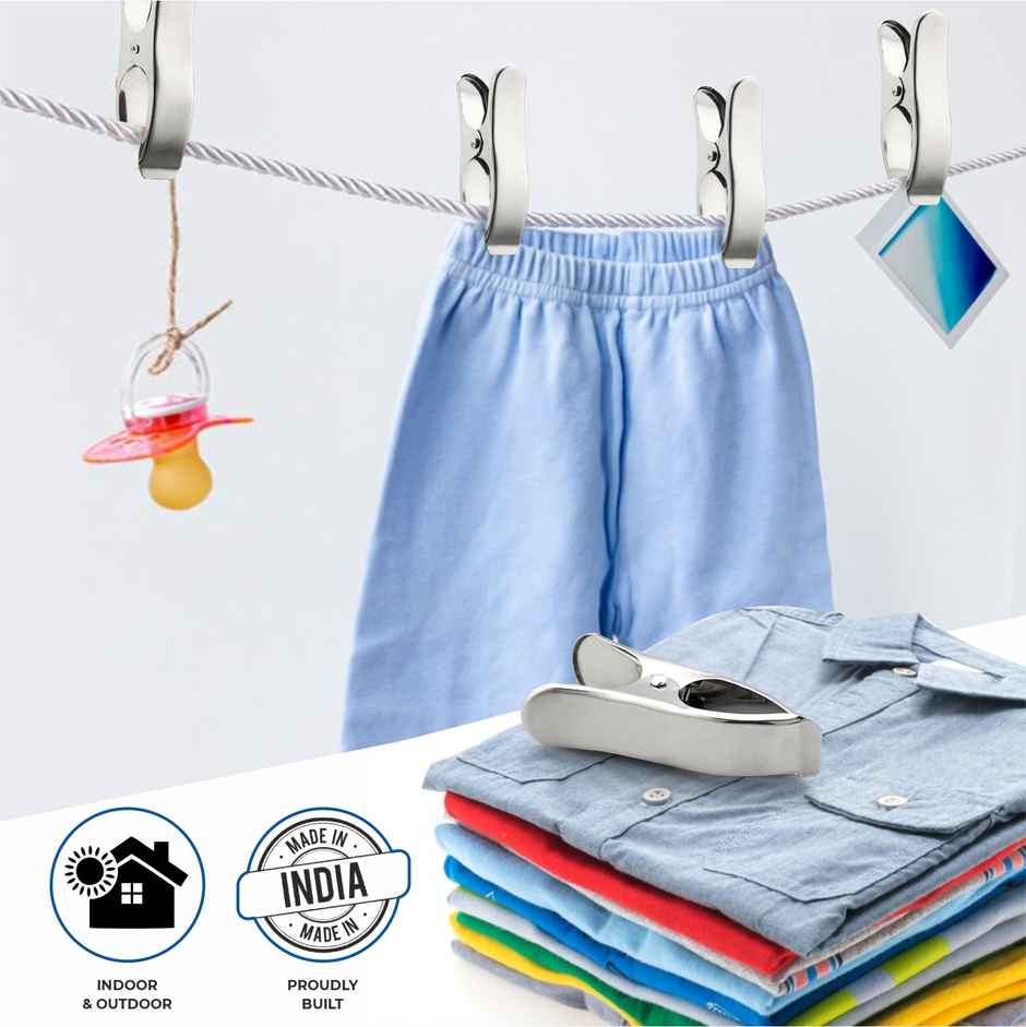 Jatin Steel Cloth Clips | I-40 SS