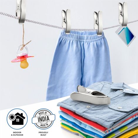 Jatin Steel Cloth Clips | I-40 SS