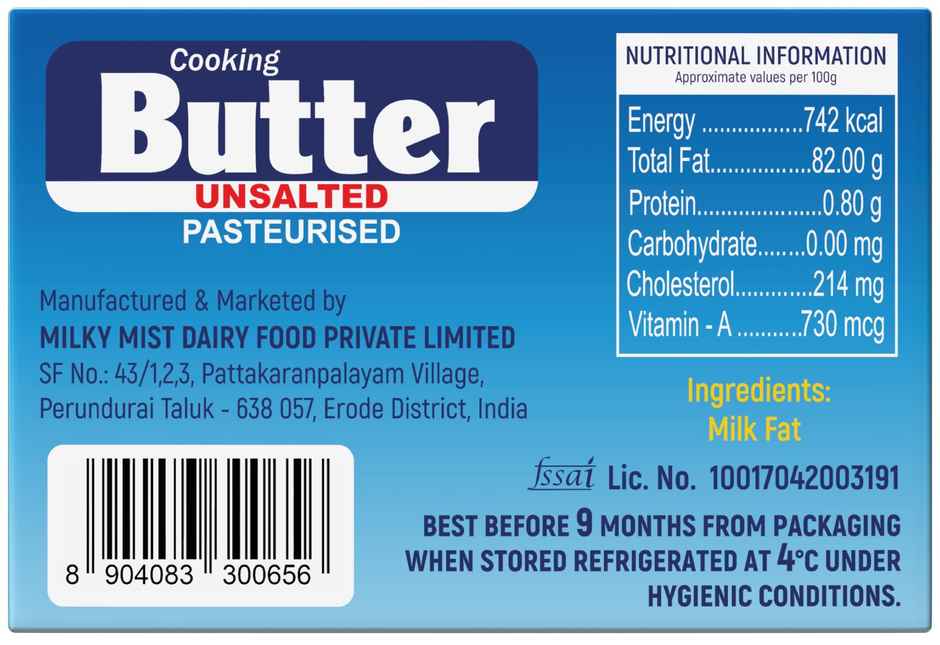 Milky Mist Cooking Butter Unsalted Combo