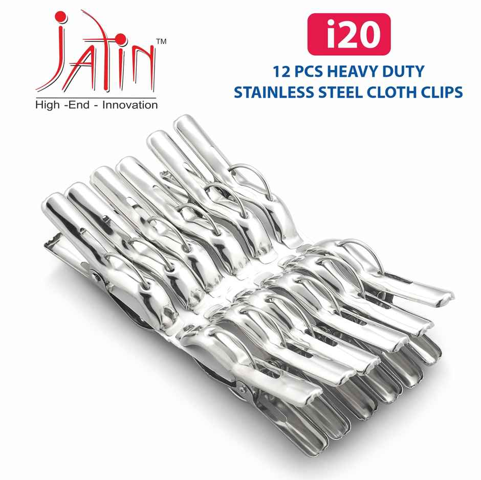 Jatin Steel Cloth Clips | I-20 SS