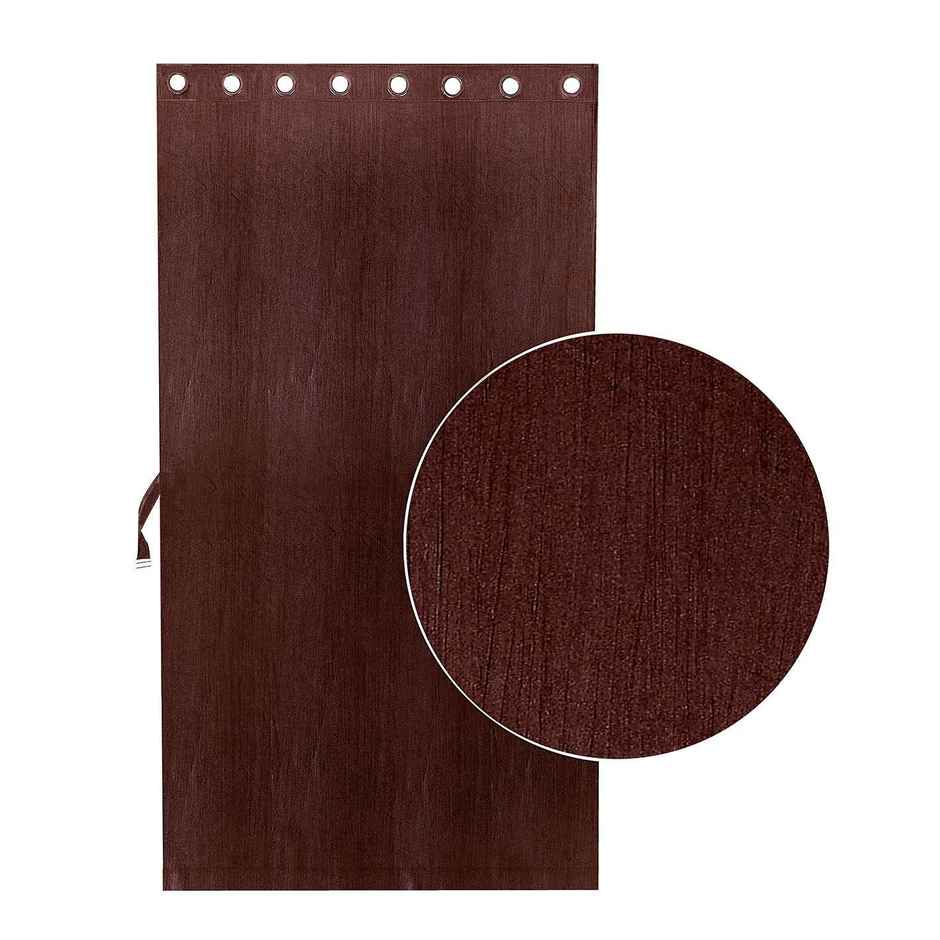 Antzco Plain Brown Door Curtain 7 ft x 4 ft | Pack of 2 | DC10