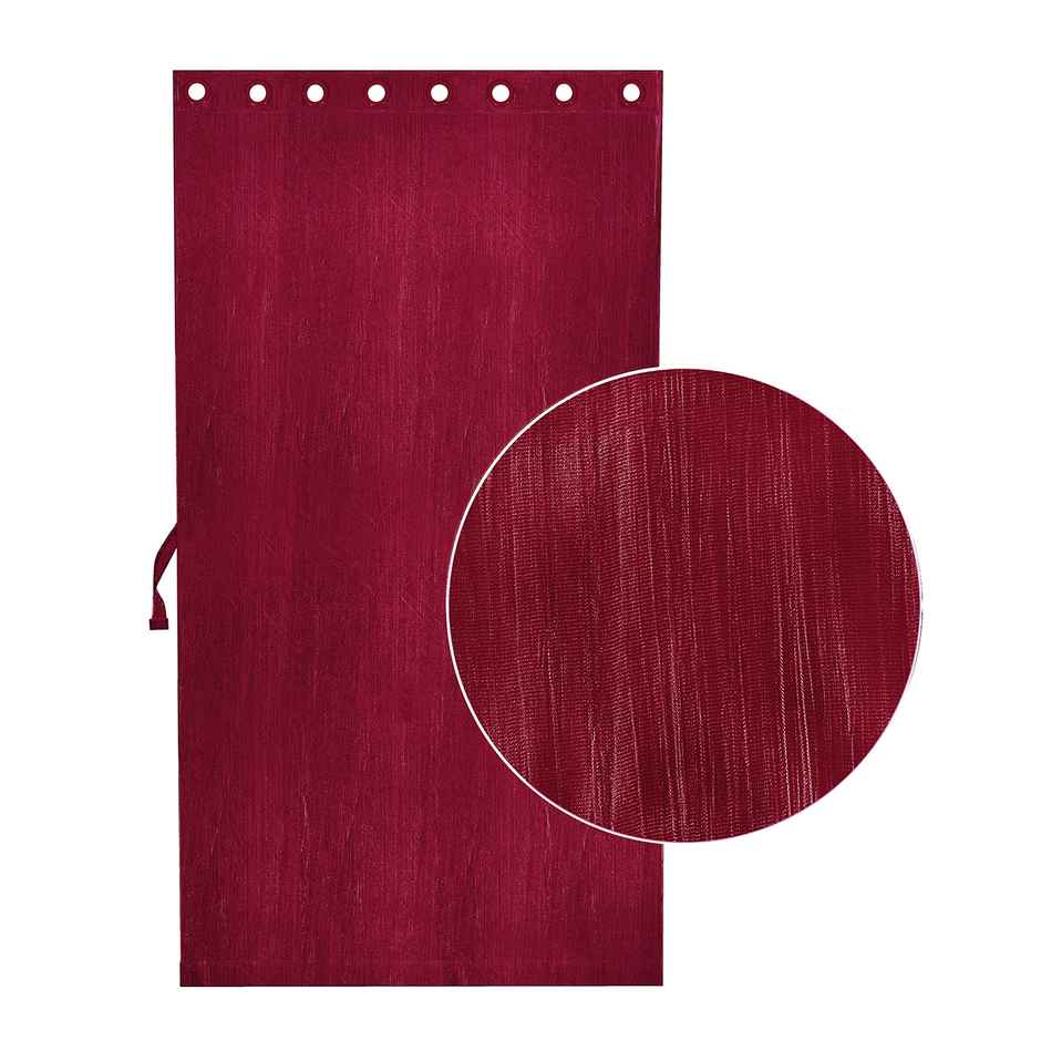 Antzco Plain Maroon Door Curtain 7 ft x 4 ft | Pack of 2 | DC09
