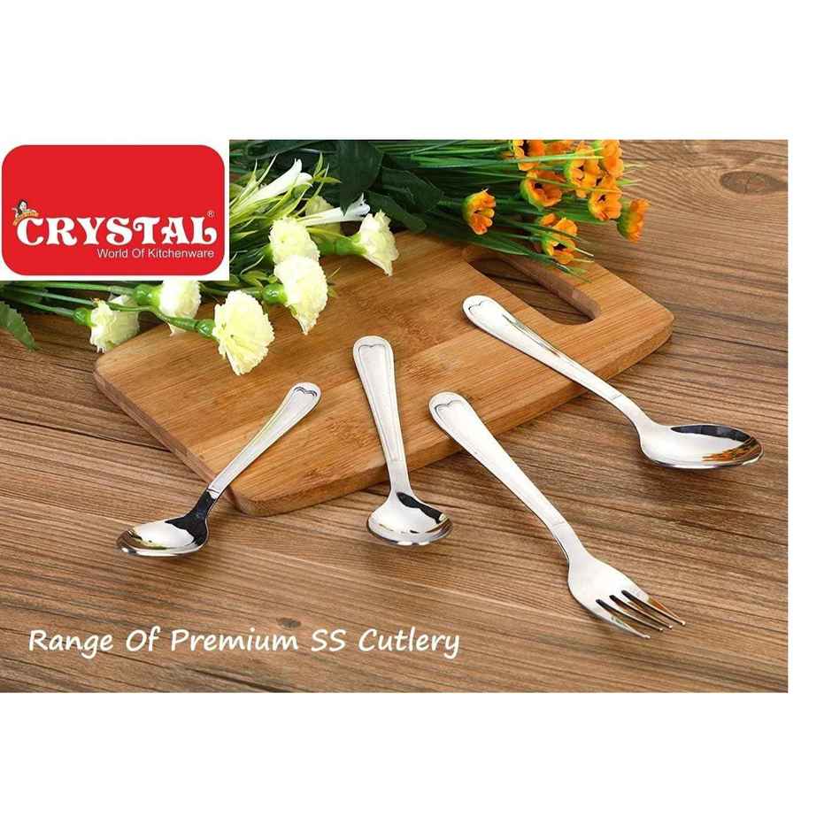 Crystal - Cc951A Stainless Steel Tea Spoon Set Set Of 6 Silver - 6.5 Cm