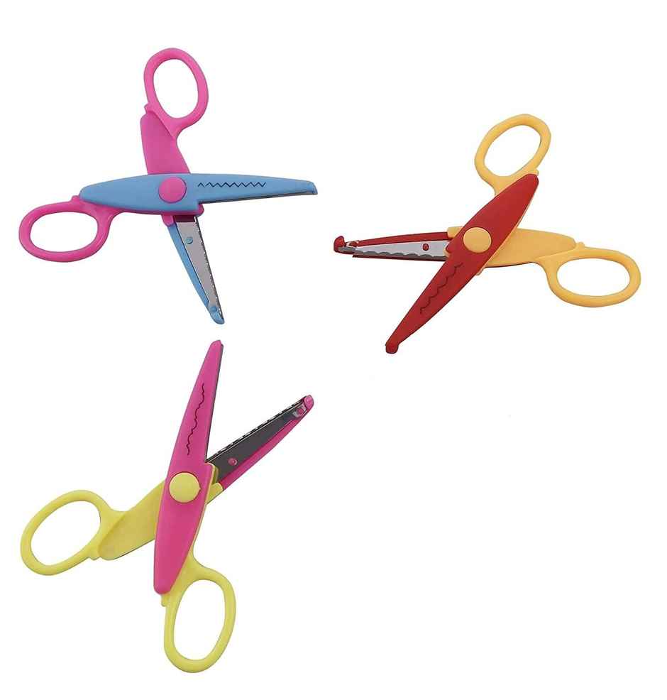 Art and Craft Zig zag Paper Shaper Scissor, Assorted Color
