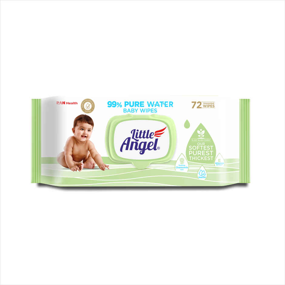 Little Angel 99% Pure Water Baby Wipes|Enriched with Chamomile Extracts & Vitamin E