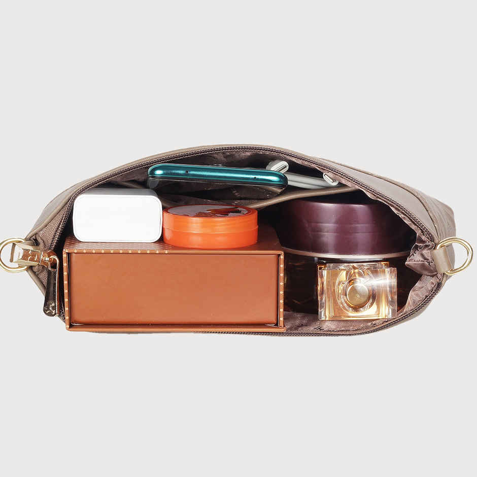 Mochi L Brown Synthetic Sling Bag for Women | 66-7254-41