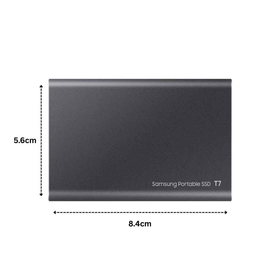 Samsung T7 1TB External Portable SSD | Grey | MU-PC1T0T