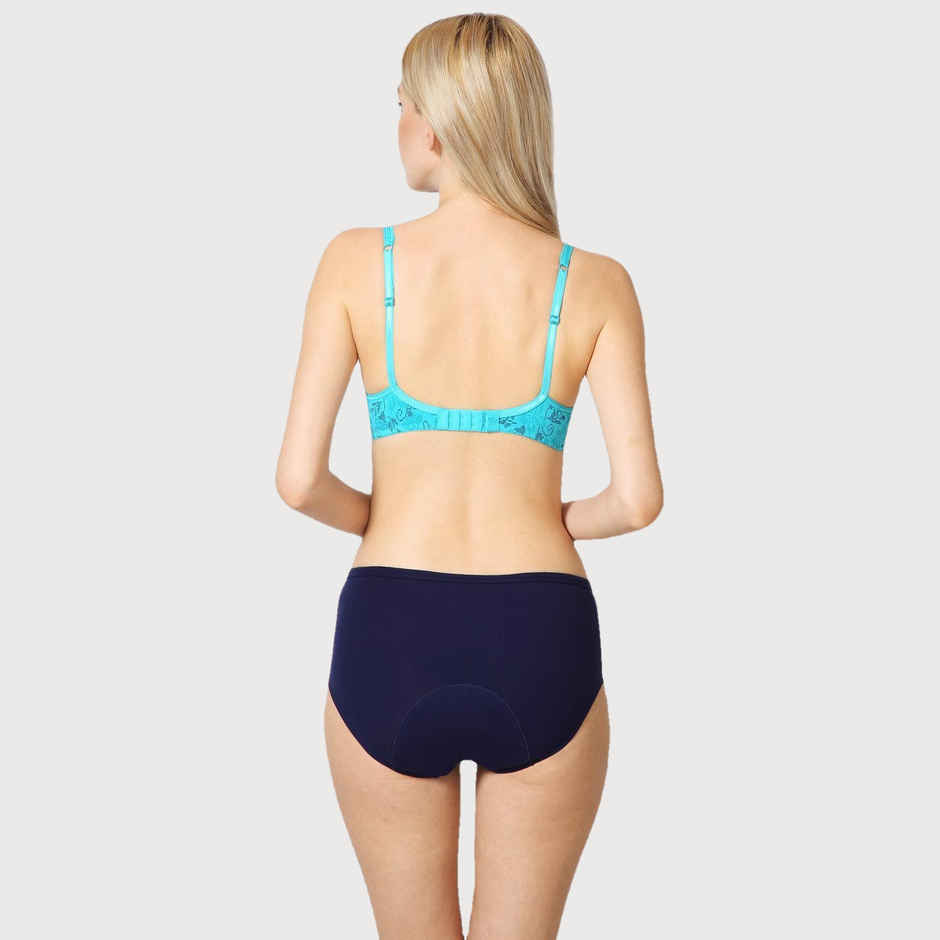 Van Heusen Women Navy Solid Anti Bacterial High Absorbance Stay Dry Period Panty - M
