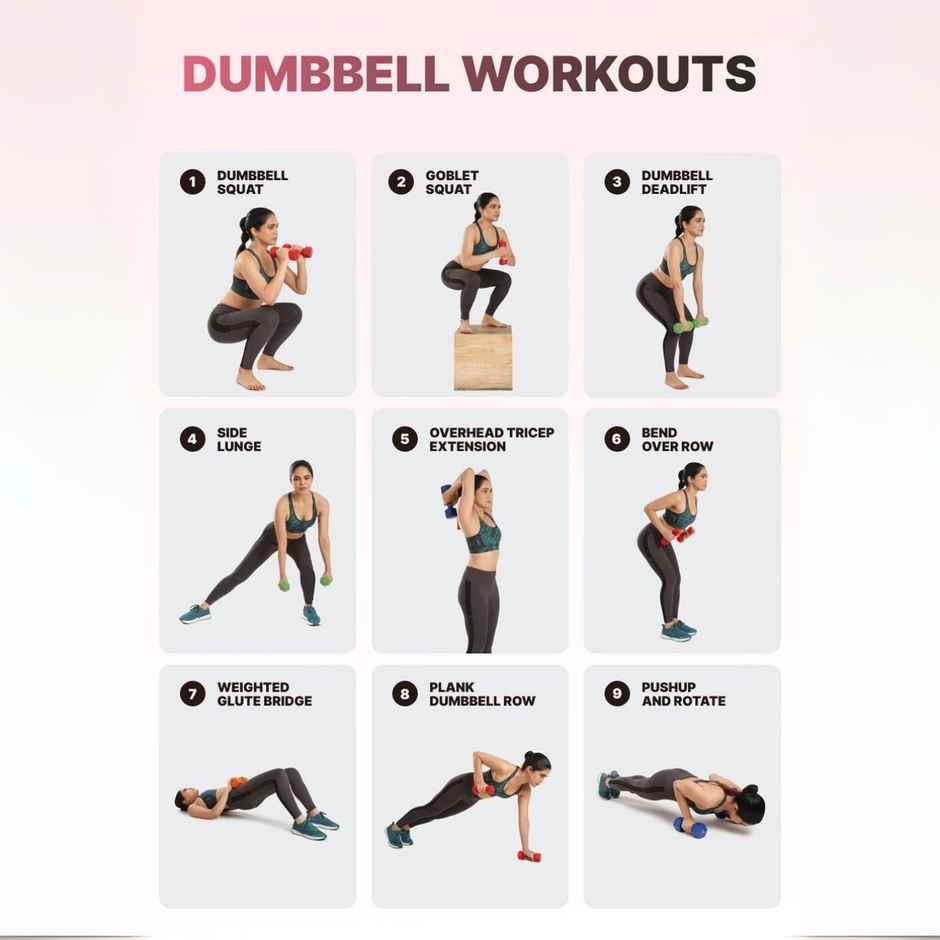 Cult Neoprene Dumbbell Set (1 kg X 2) | Pink