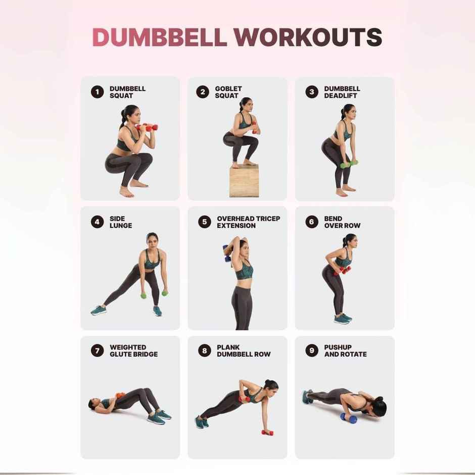 Cult Neoprene Dumbbell Set (1 kg X 2) | Pink