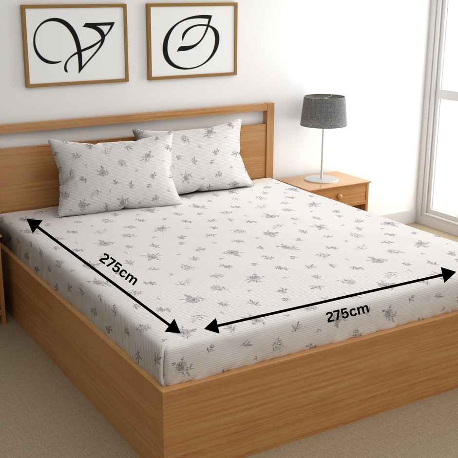 CHHAVI INDIA King Size Bedsheet With 2 Pillow Covers | Design Kb1712