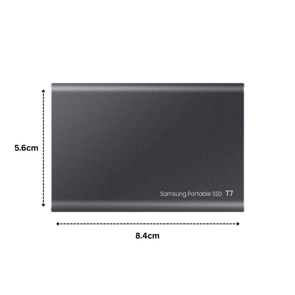Samsung T7 1TB External Portable SSD | Grey | MU-PC1T0T