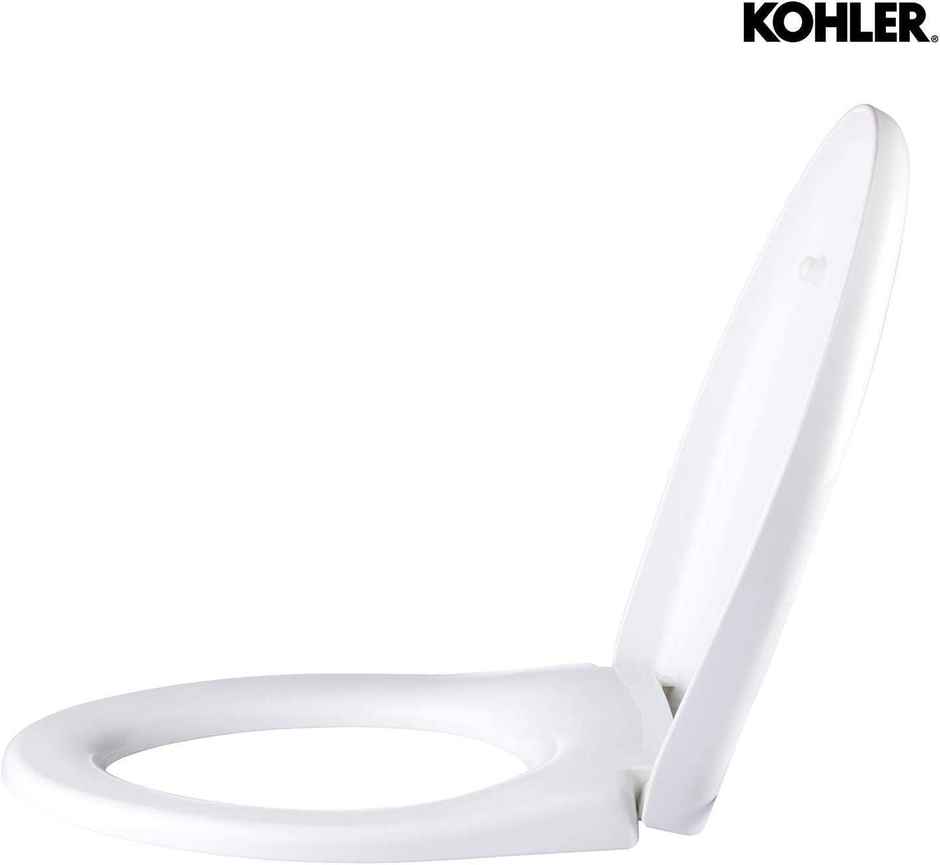 Kohler Brive Toilet Seat With Oval Shaped Seat & Quiet-close Seat Lid, High Gloss Finish, White