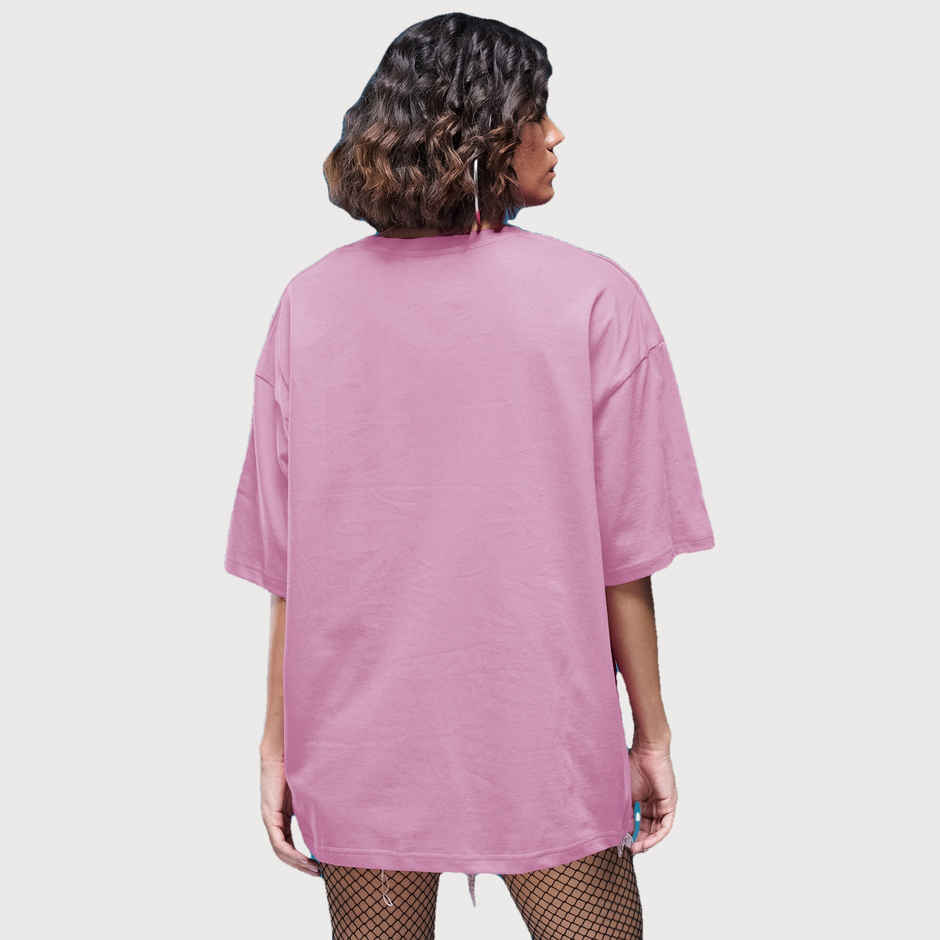 Smartees Women's Oversize Printed T-shirt | WW - 2033 | Pink - L