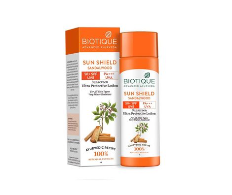 Biotique Sun Shield Sandalwood 50+Spf Sunscreen Lotion