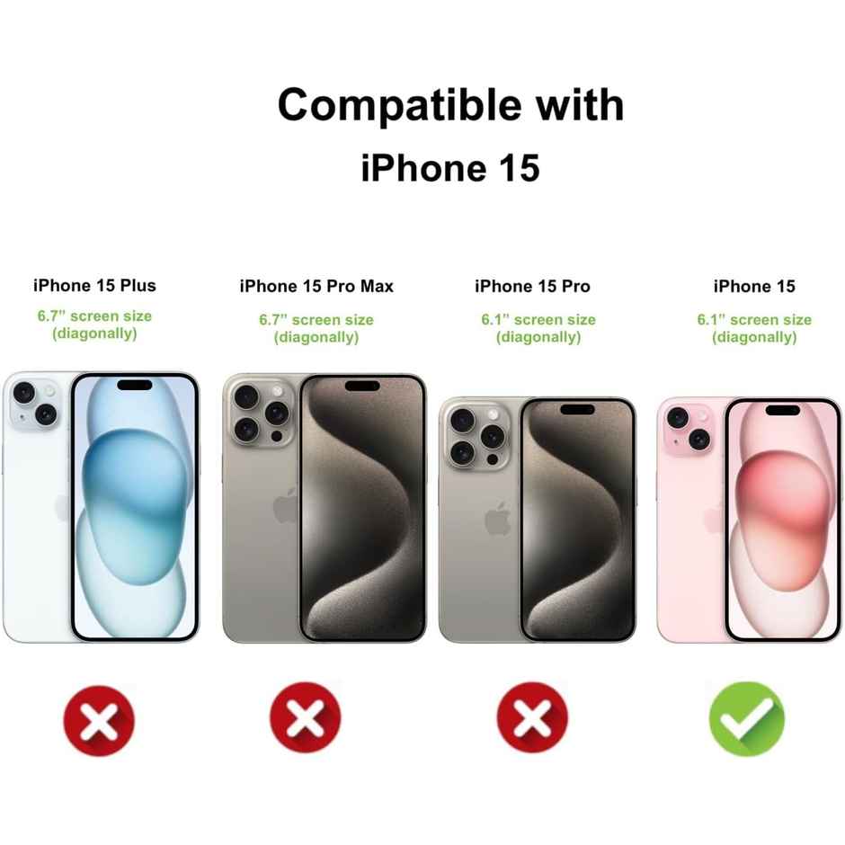 ExpressB for iPhone 15 Plus Case Cover Anti-Scratch Camera Protect Cover PC + TPU Transparent-Clear