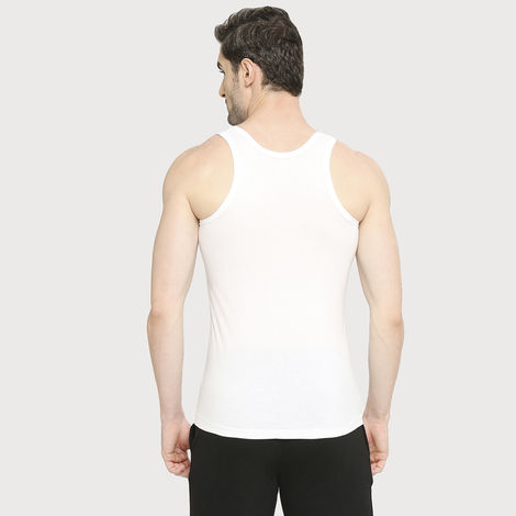 Vip Mens Vest Bonus Premium Rn | Pack of 2 | 75 cm | White