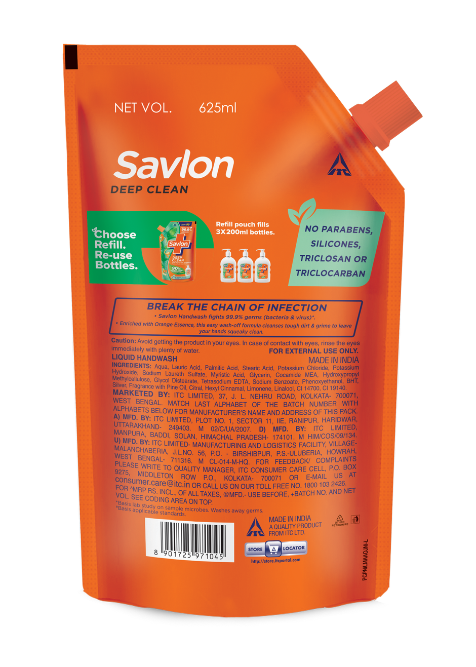 Savlon Deep Clean Liquid Handwash Refill Pouch Combo