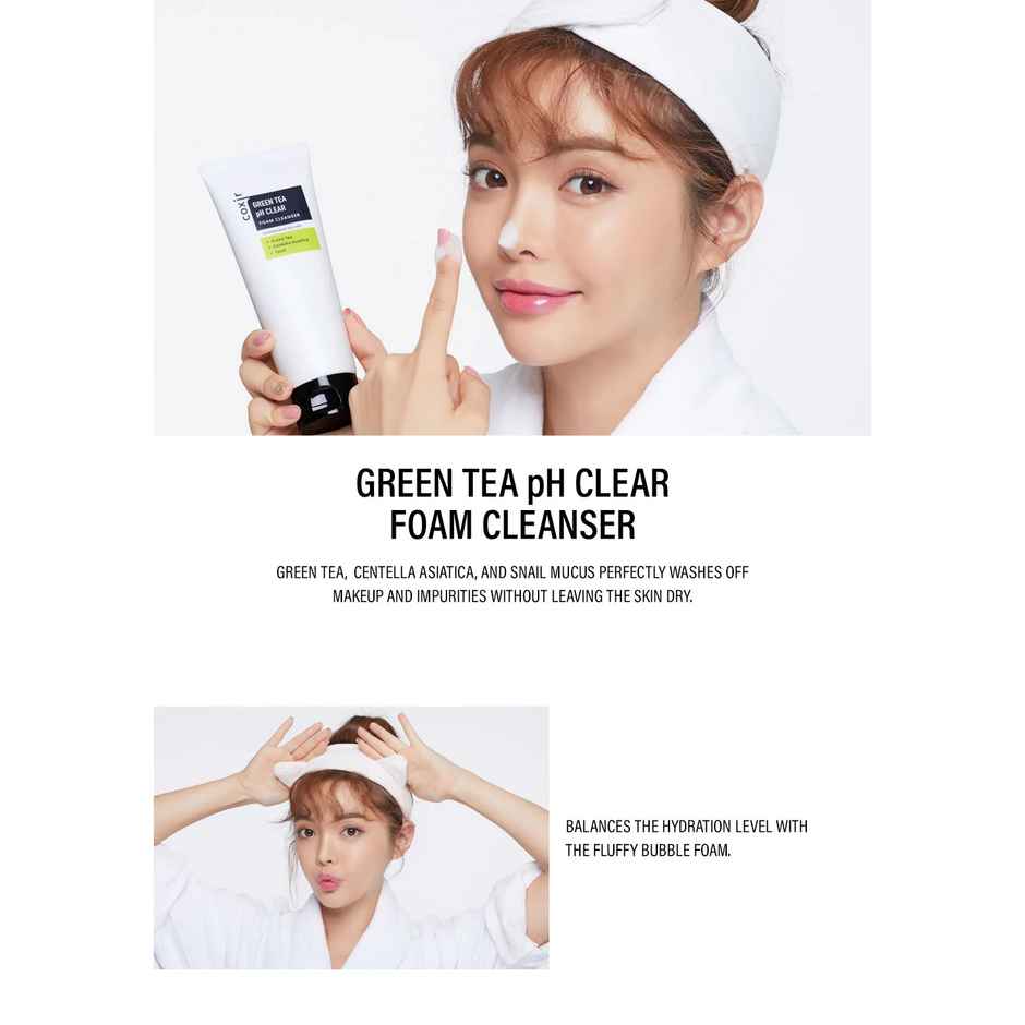 COXIR Coxir Greentea Ph Clear Foam Cleanser