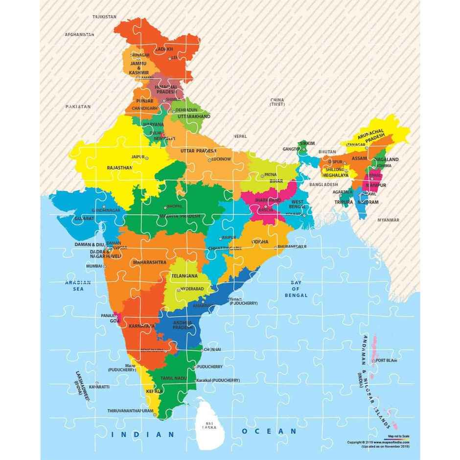 Funskool Puzzle Pop India Map Jigsaw Puzzle