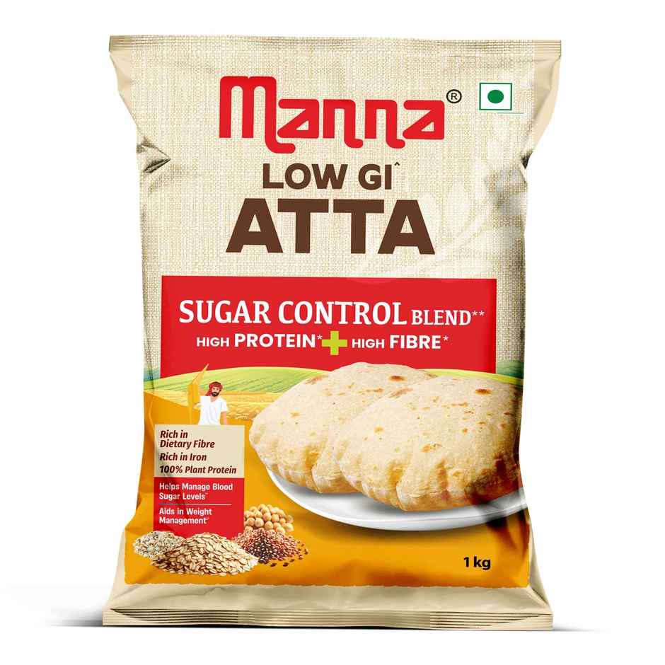 Manna Low Gi Atta - Diabetic Friendly| High Protein & Fibre