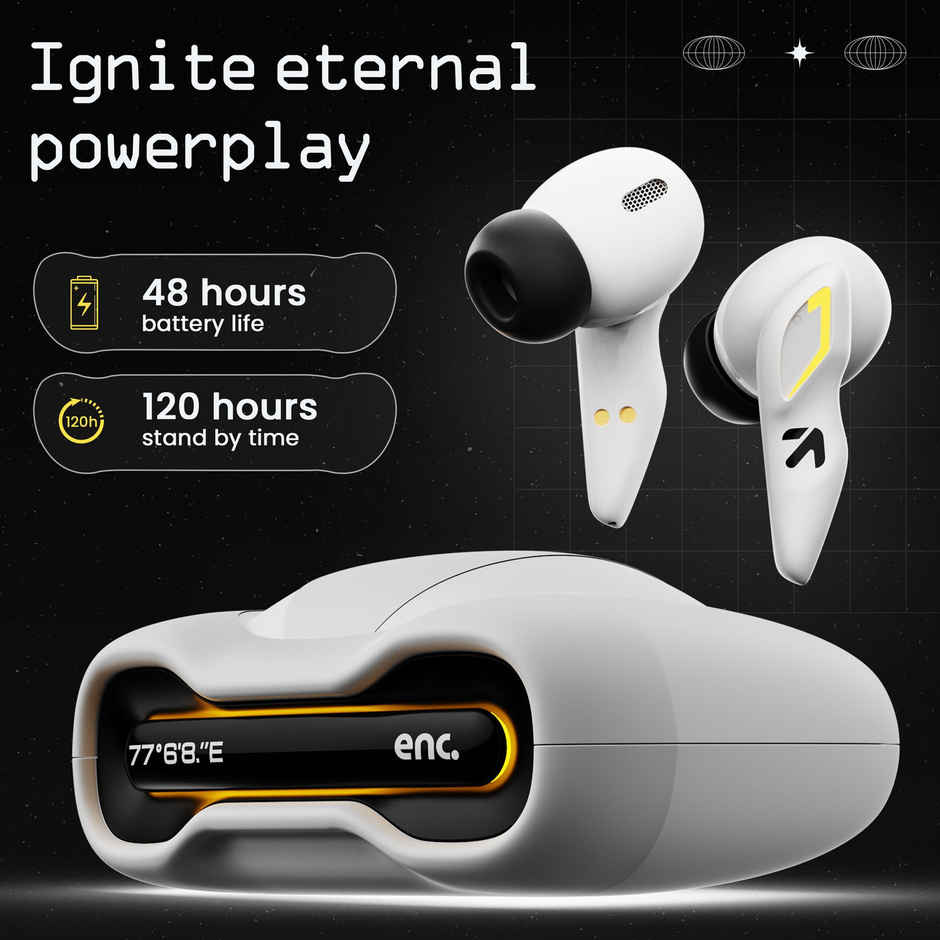 GOBOULT Astra with Quad Mic ENC, 48Hrs Battery, |Smoky Metal, True Wireless