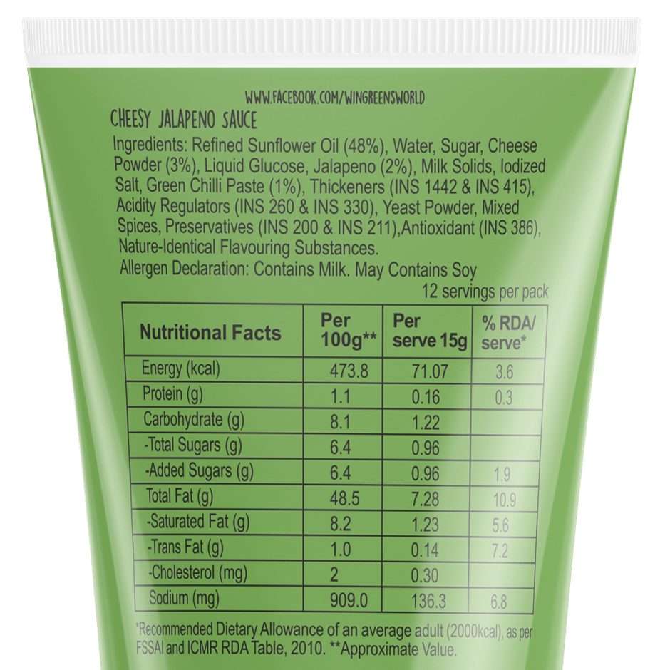 Wingreens Farms Cheesy Jalapeno Sauce