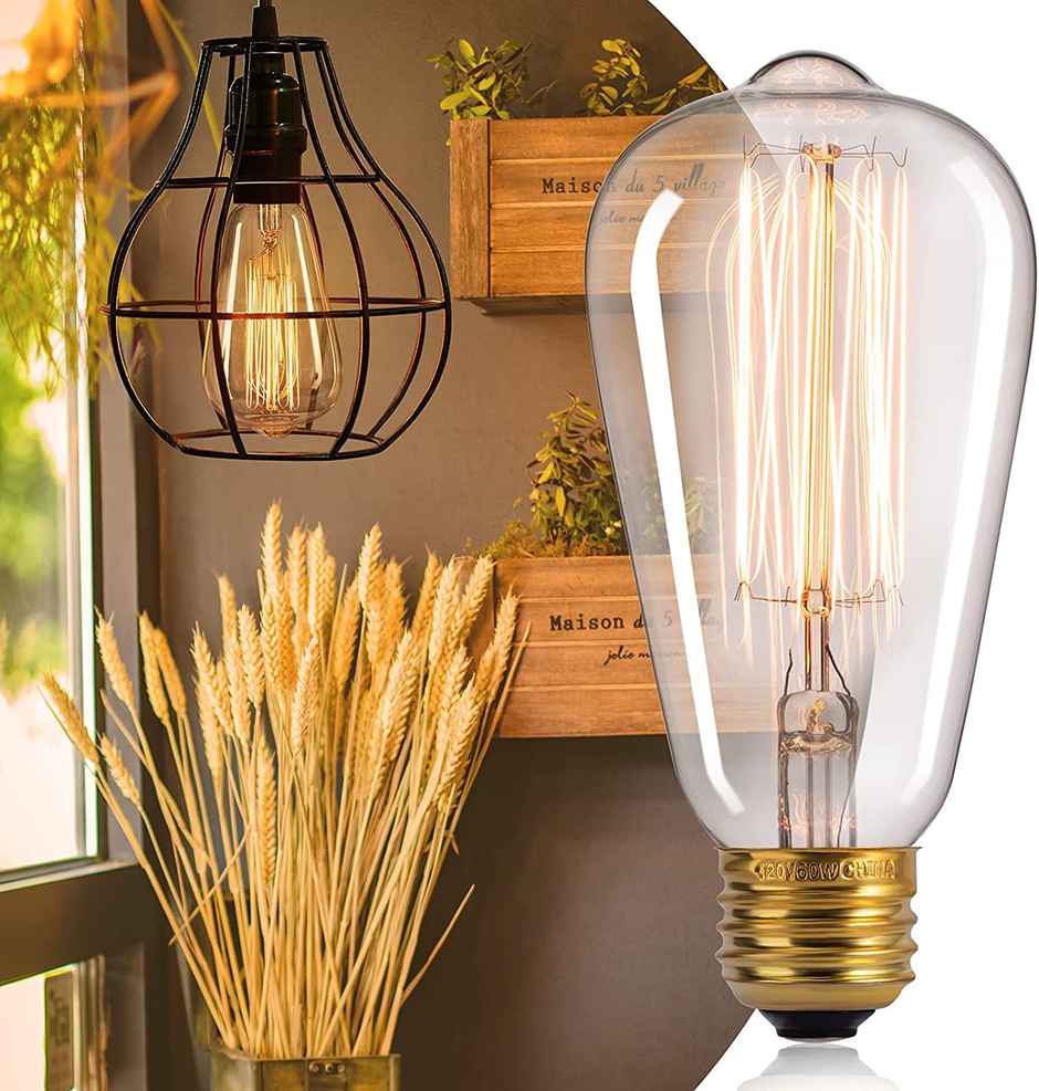 Desidiya Edison Tungsten Filament Decorative St64 5 W Bulb (E27)