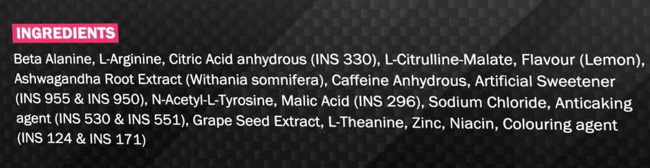 Scitron Volcano Pre Workout Pink Lemonade