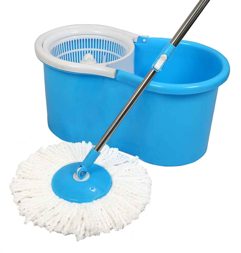 Esquire Elegant 360 Spin Mop Bucket Set With a Single Refill | Blue Color