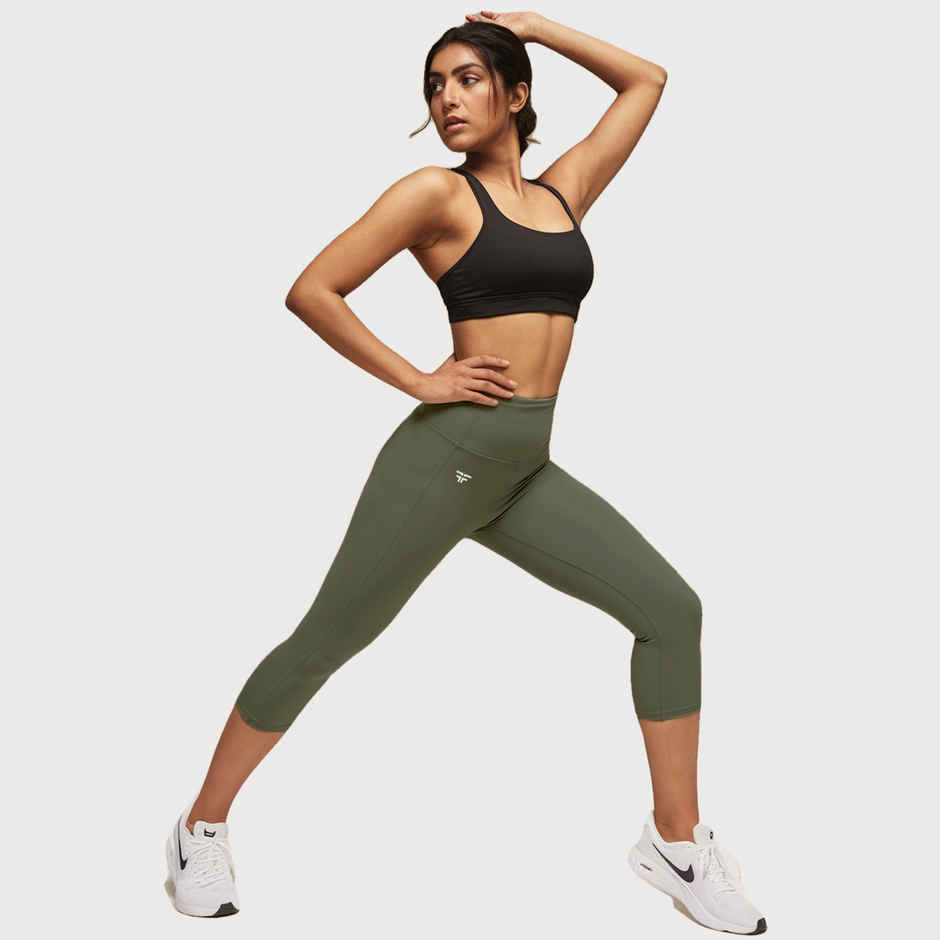 Fflirtygo Women's Capri 4 Way Stretch Slim Fit Leggings Fsc Msage | L