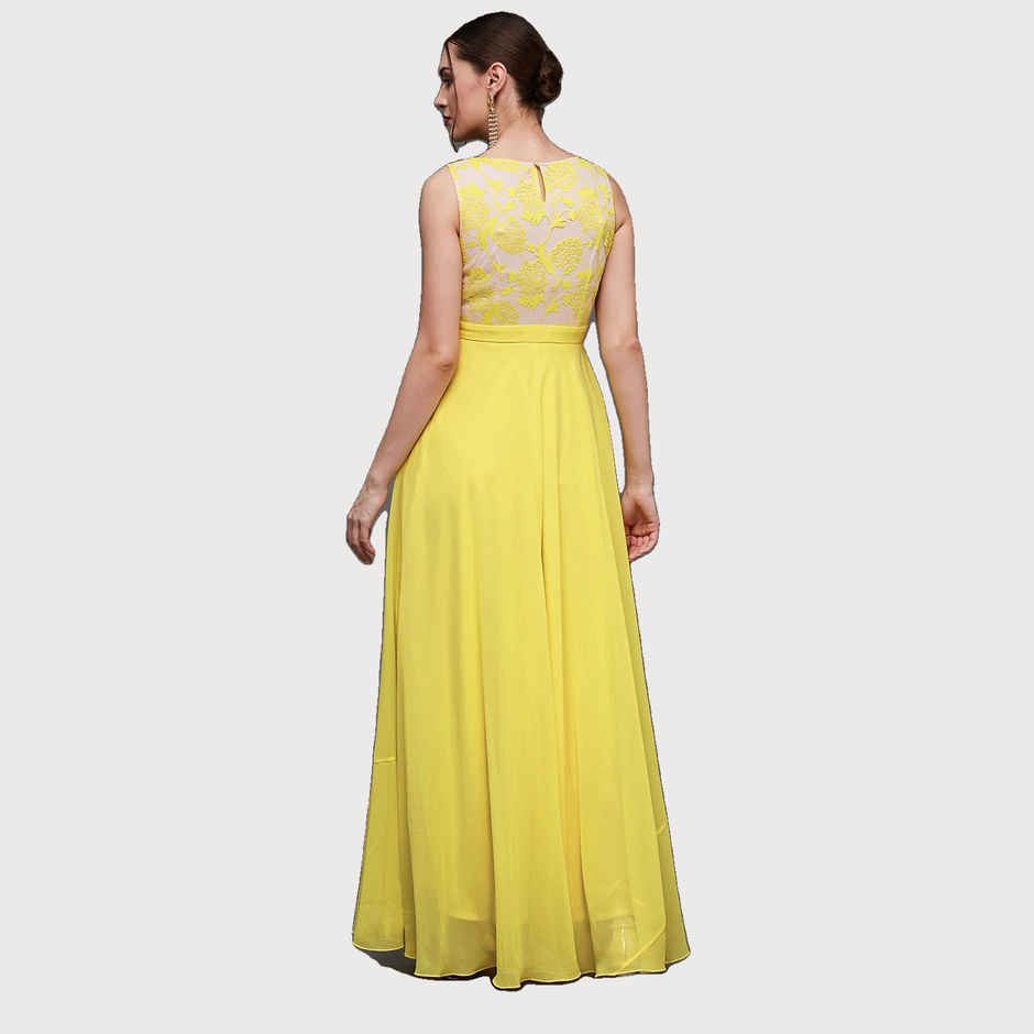 Miss Chase Just My Imagination Maxi Dress | Light Yellow | XL