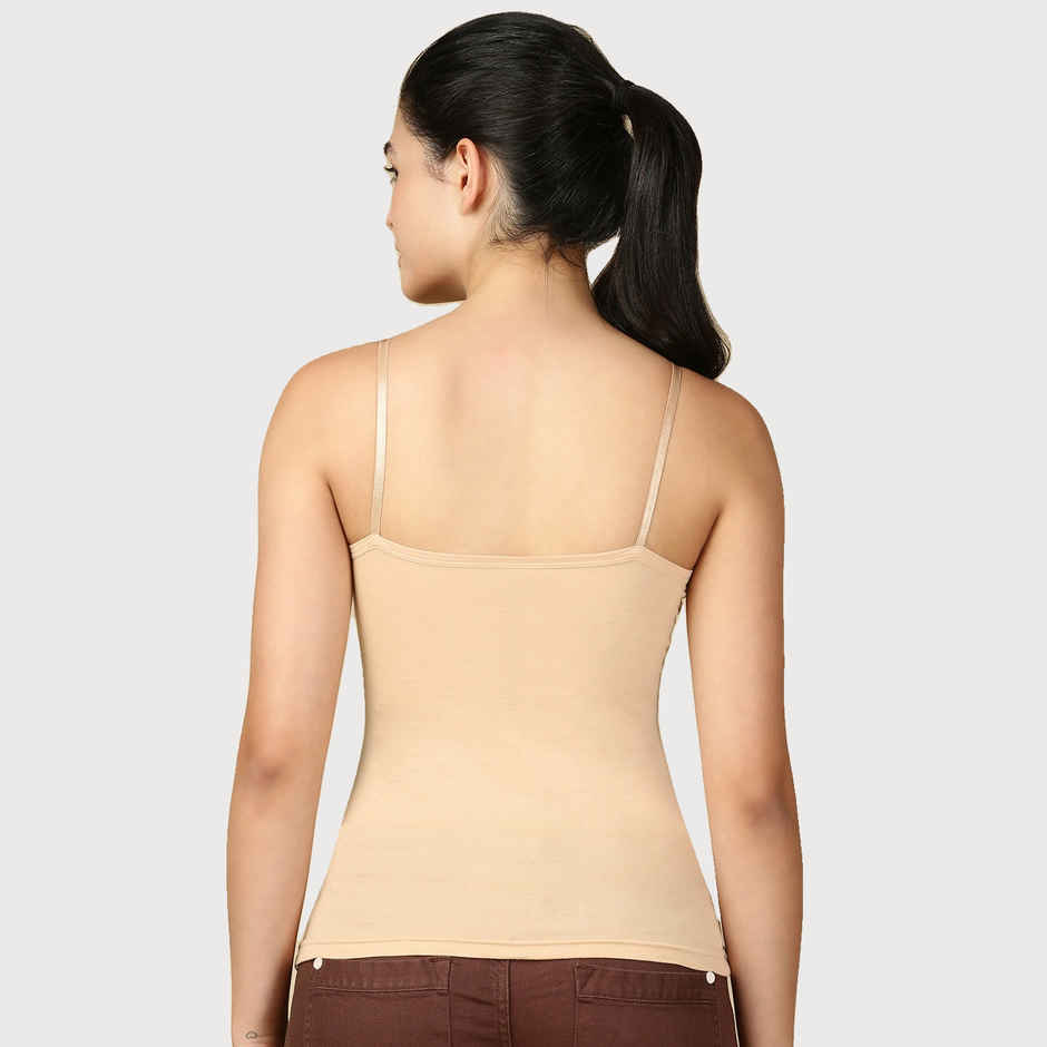 Lux Cozi Women s Premium Ultra Soft Cotton Camisole Black and Beige | Size-M