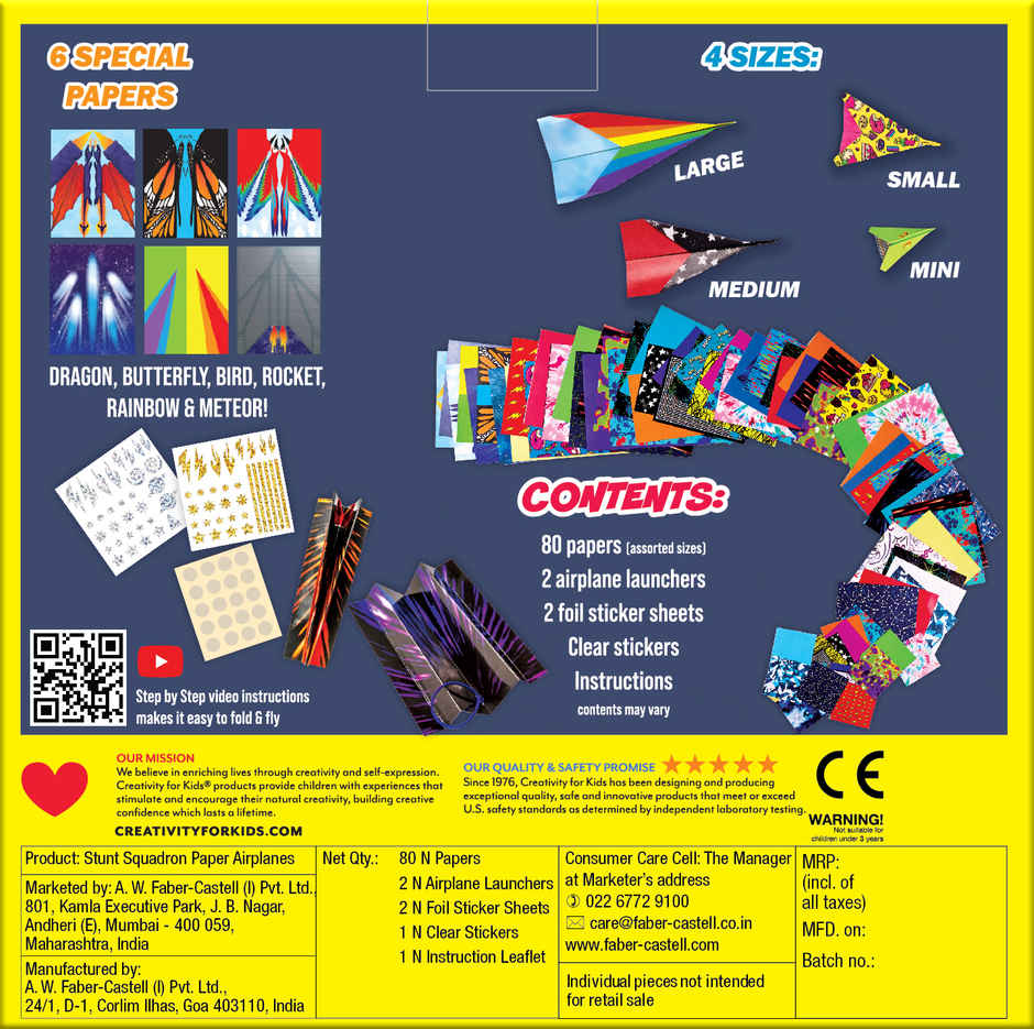 Creativity For Kids Stunt Squadron Paper Airplanes