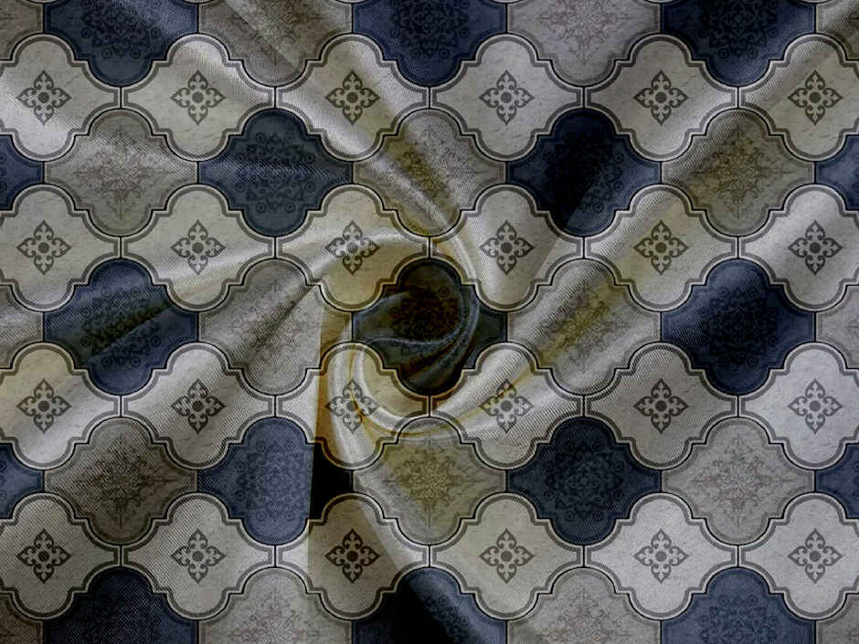 Status Crown Superfine Microfiber Queen Bedsheet | Urban Mosaic | 220 x 250 cm