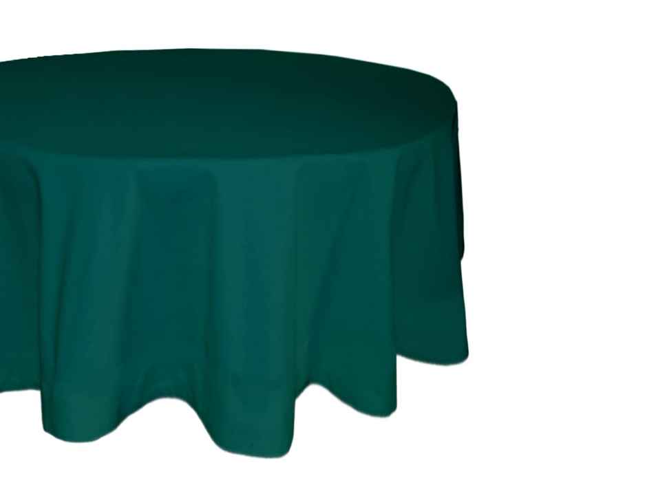 Lushomes Dining Table Cover - Royal Green | Classic Plain | 60 inch Round