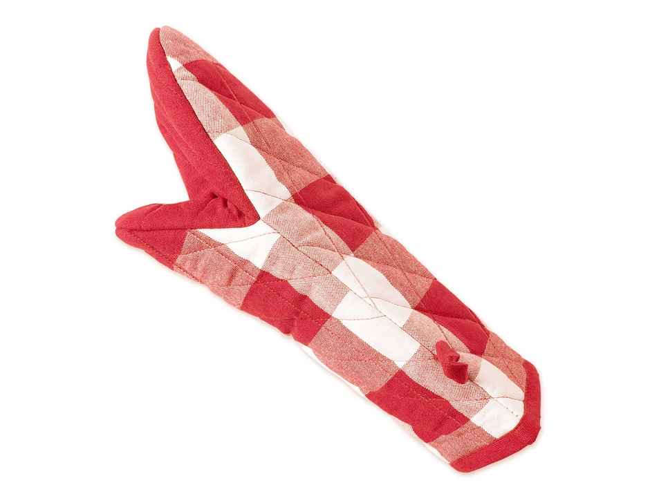 Lushomes Oven Gloves - Red and White Buffalo Checks | Heat Proof | 6 x 13 inch
